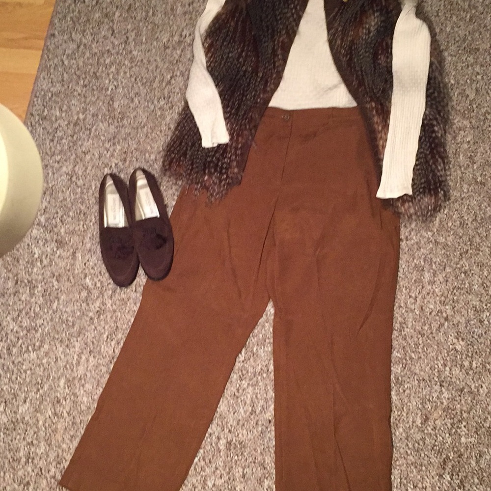 Suede look Coldwater Creek 14 3% Spandex Pant - Picture 2 of 8